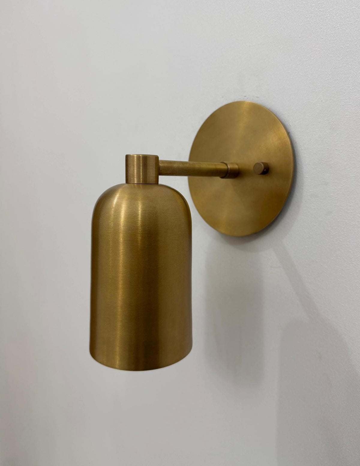 Mid-Century Brass Wall Light With Cone Shade - Ember Lighting