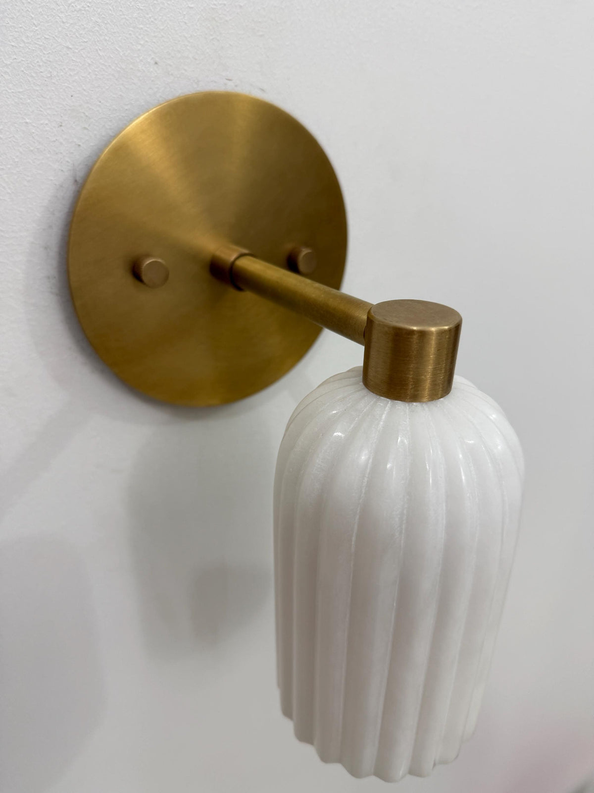 Modern Brass Alabaster Sconce | Ember Lighting