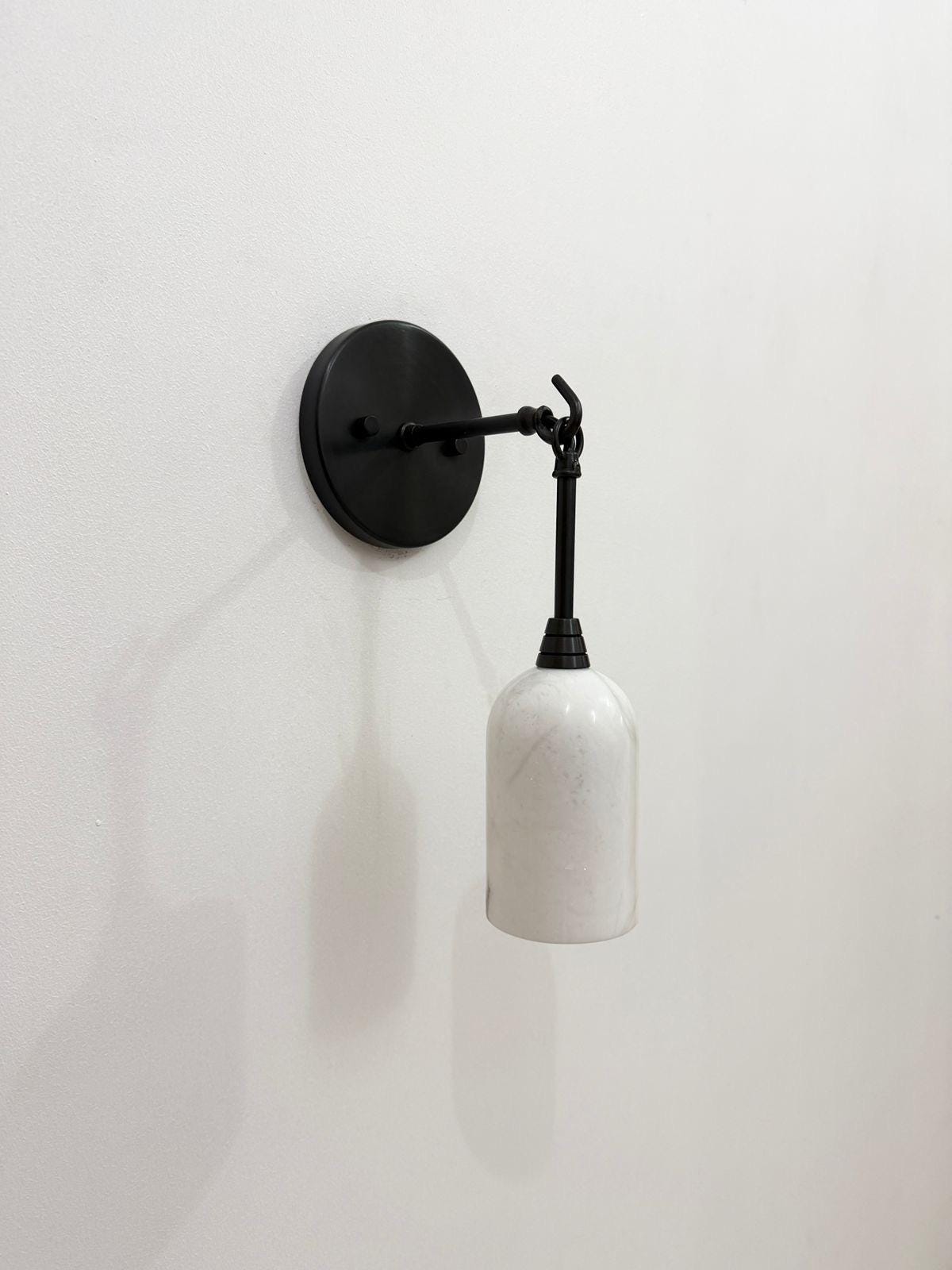 Modern Classic Alabaster Brass Wall Light - Ember Lighting