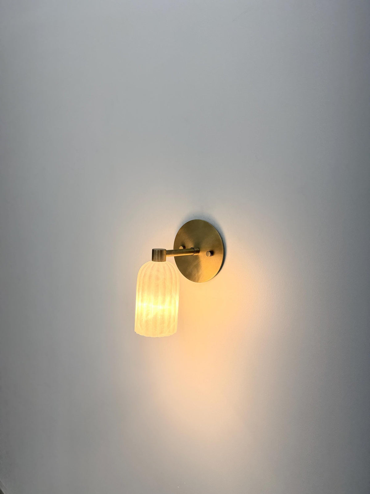 Natural Alabaster Brass Wall Fixture | Ember Lighting