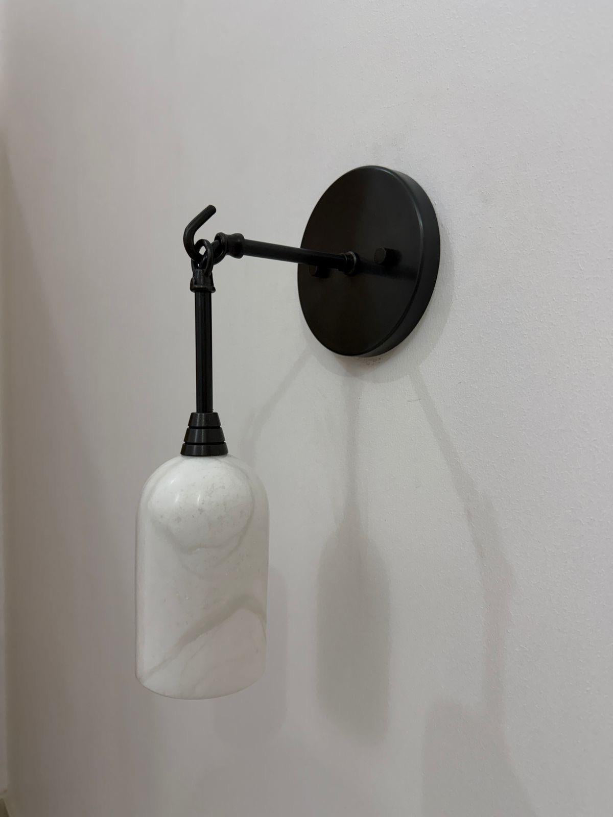 Natural Stone Alabaster Wall Light For Bathroom - Ember Lighting