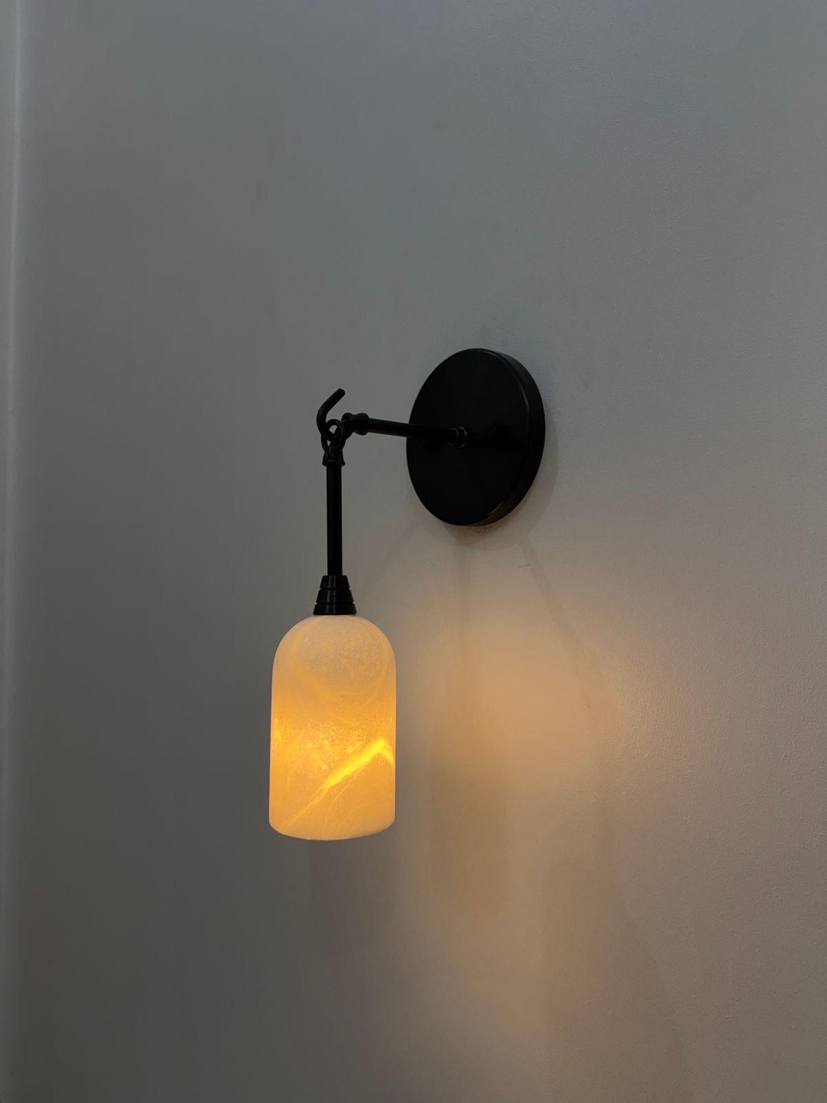Natural Stone Alabaster Wall Light For Bathroom - Ember Lighting