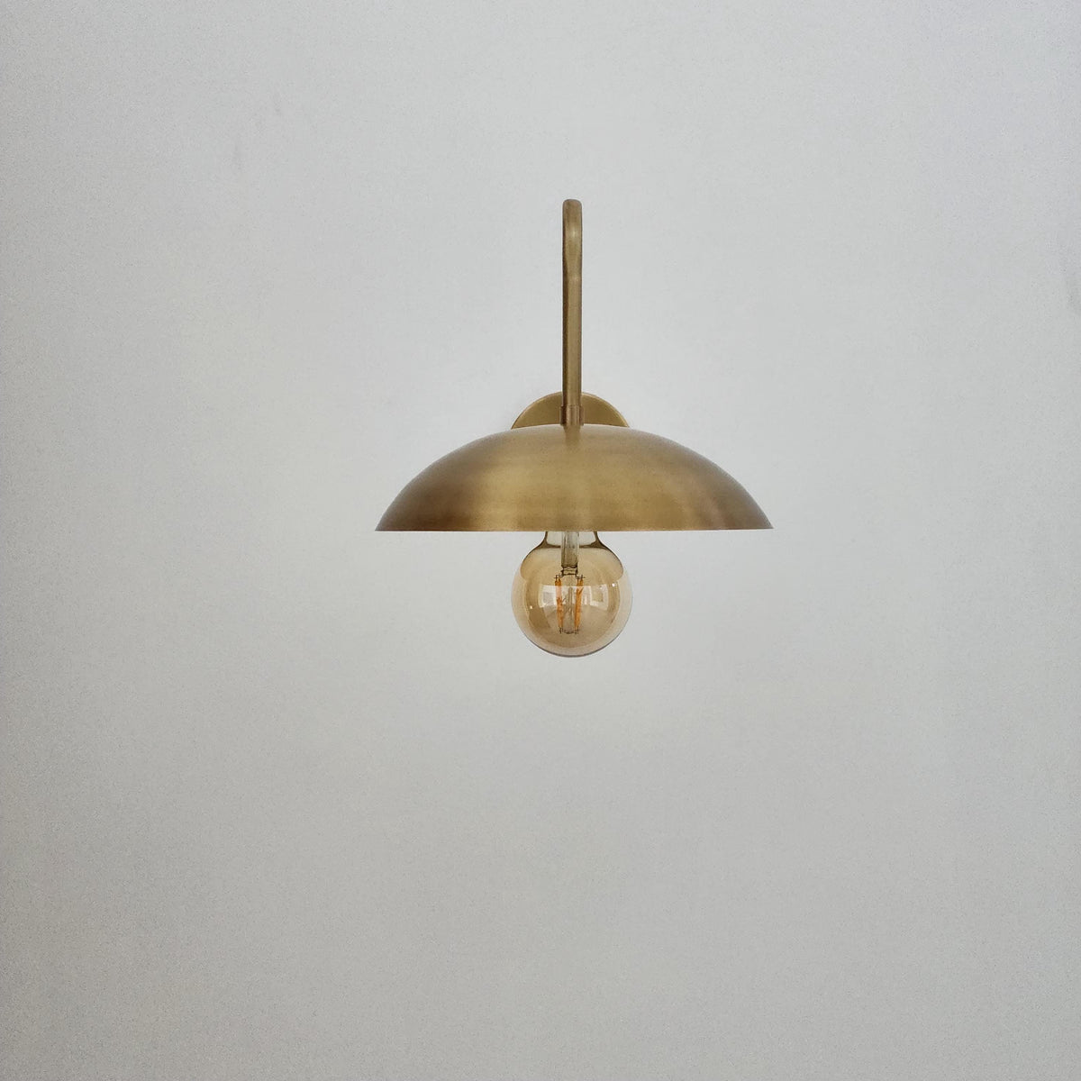 Opal Glass Globe Brass Wall Sconce for Hallway Lighting | Ember Lighting