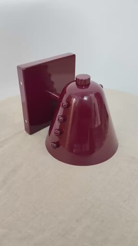 Minimal Brass Wall Light Fixture with Wine Cone Shade