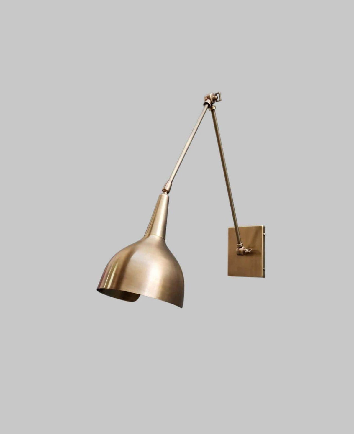 Slim Brass Wall Sconce With Extended Arm - Ember Lighting