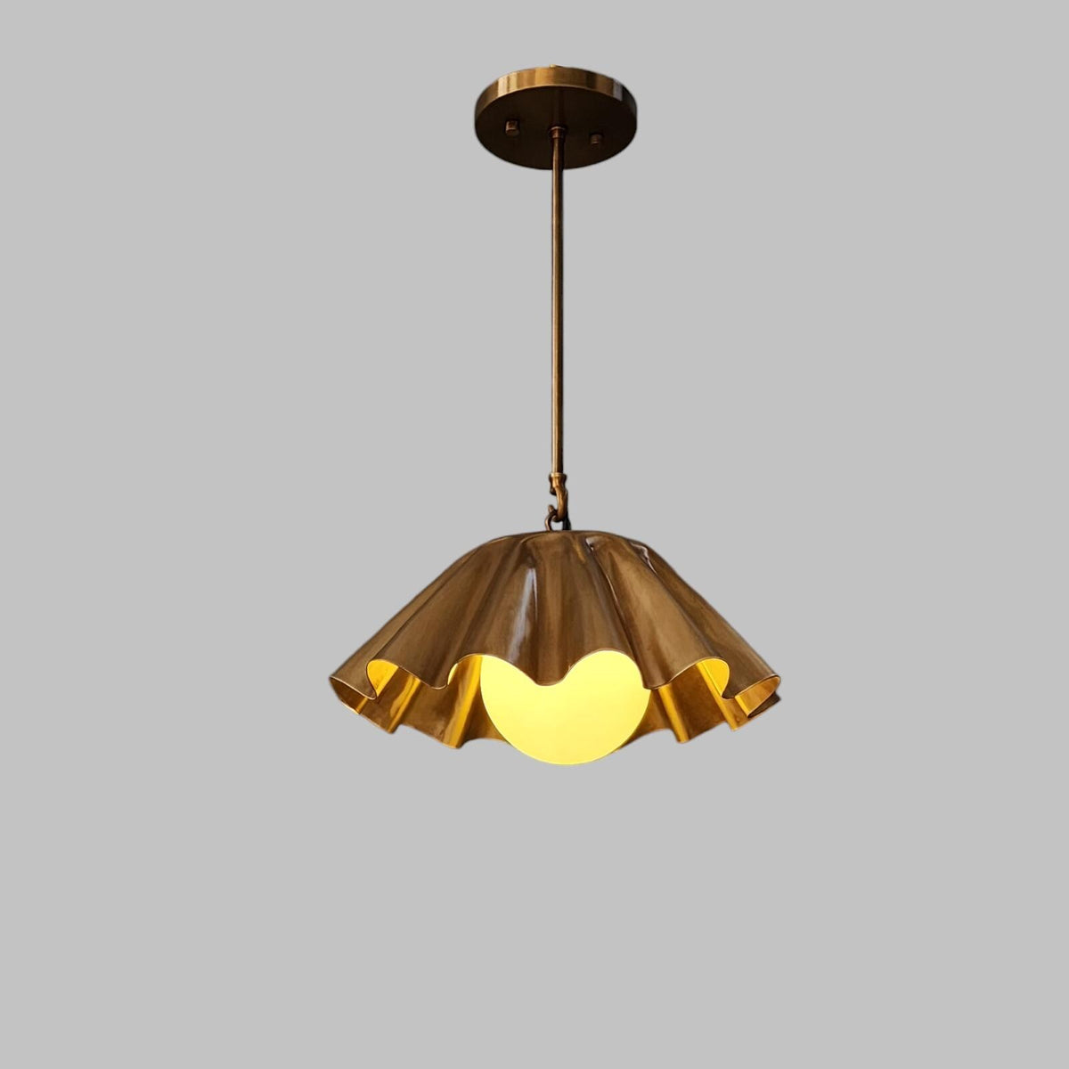 Solid Brass Flush Ceiling Light With Sputnik Design - Ember Lighting