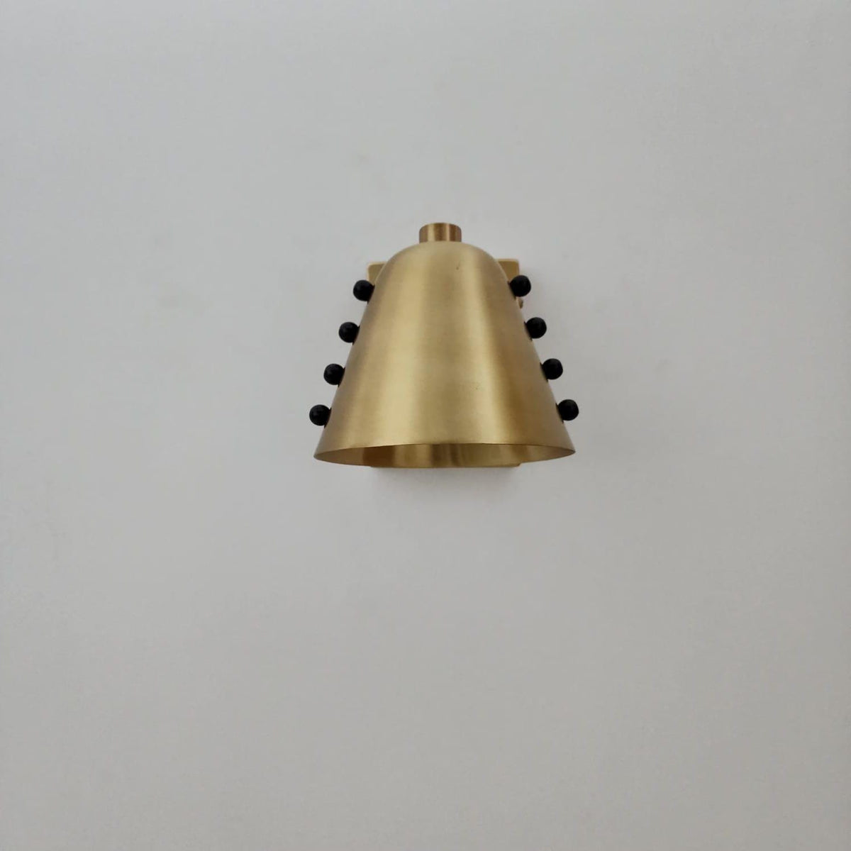 Solid Raw Brass Wall Light with Rivet Details - Ember Lighting